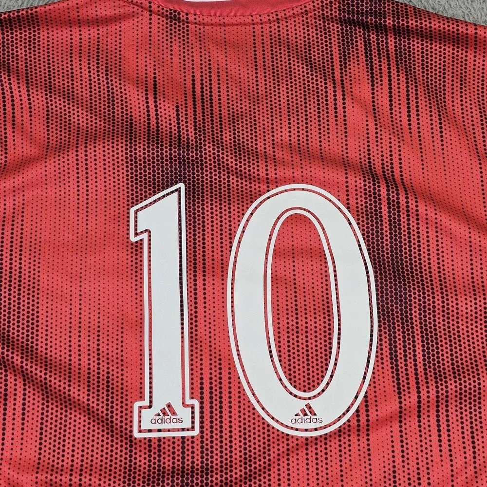 Dynamo FC Soccer Jersey‎ Mens XL Red Adidas Climalite 10 Short Sleeve Top